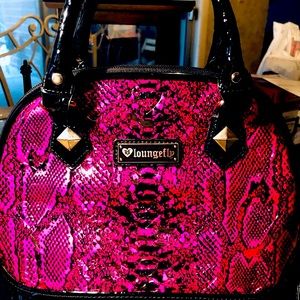 Rare Loungefly Sugar Skull Snake Print Handbag